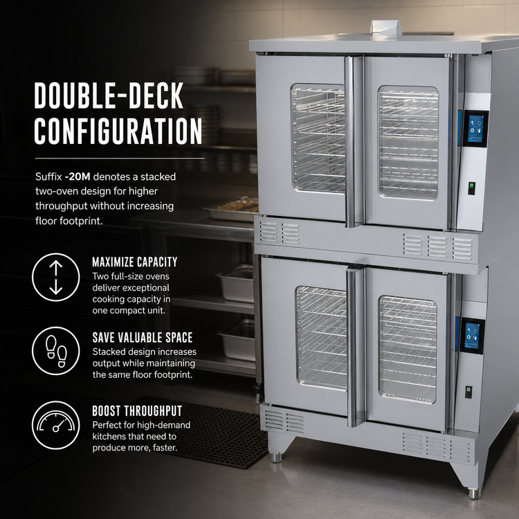 Product image #4 for Garland Master Series Full-Size Standard Depth Double-Deck Electric Convection Oven with EasyTouch Controls
