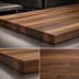 Thumbnail image #4 for John Boos Boos Block American Black Walnut Blended Rail Edge Grain Kitchen Countertop, 144 x 32 x 1-1/2 Inch, Penetrating Oil Finish