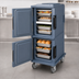Thumbnail image #5 for Cambro Ultra Camcart® H-Series Front-Loading Heated Food Pan Carrier, Heated Top Door Only, 2-Compartment, 110V, Slate Blue