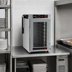 Thumbnail image #5 for Metro HotBlox™ HBCN8-ACPS-CT 8-Pan Pass-Thru Insulated Holding Cabinet, Countertop/Stacking, Analog, Clear Front and Solid Rear Doors