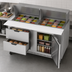 Thumbnail image #5 for Beverage-Air 60-Inch Mega Top Refrigerated Sandwich Prep Table with 24-Pan Rail, 2 Drawers, and 1 Door