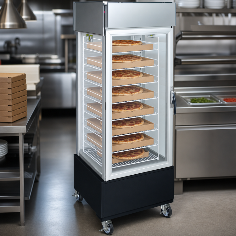 Product image #4 for Hatco Flav-R-Savor Tall Dry Pizza Holding Cabinet, 1 Door, 16 Boxed or 8 Bagged Pizza Capacity