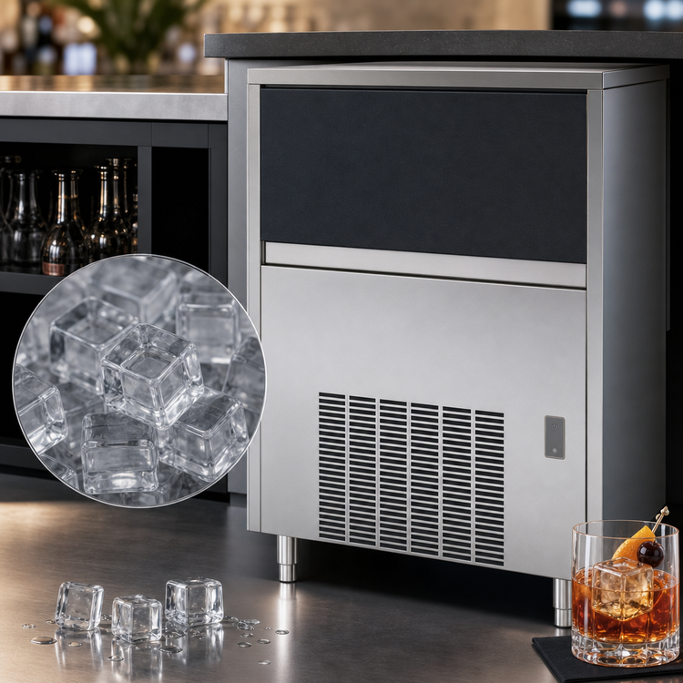 Product image #4 for Brema B-Qube Undercounter Cube Ice Maker with Bin, Air-Cooled, 140 lb/Day, 88 lb Bin Capacity