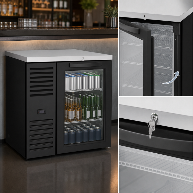 Product image #4 for True Premier Bar 36-Inch One-Section Refrigerated Back Bar Cooler with Locking Glass Door