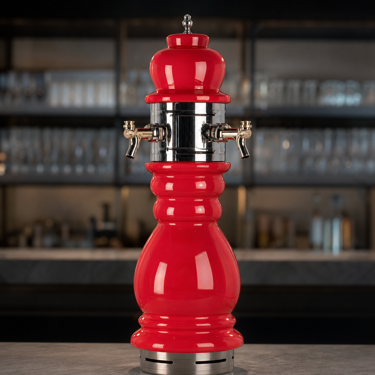 Product image #4 for Micro Matic Black Forest Countertop Air-Cooled 2-Faucet Ceramic Draft Beer Tower