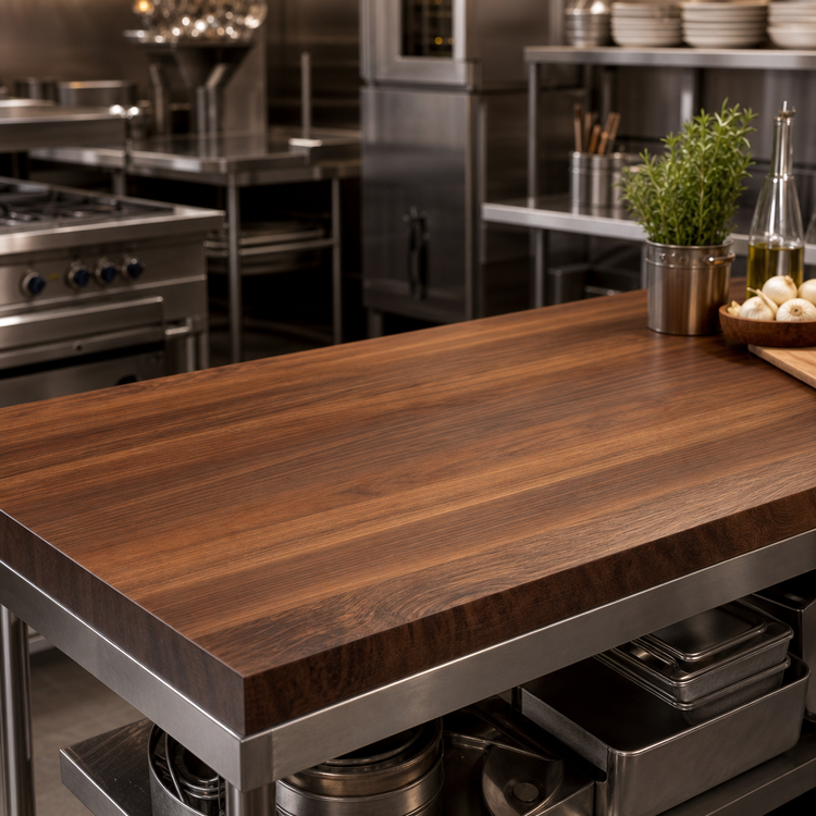 Product image #4 for Boos Block American Black Walnut Kitchen Countertop, 132 x 38 x 2-1/4 Inch, Varnique Finish