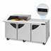 Thumbnail image #5 for Turbo Air Super Deluxe Mega-Top Sandwich/Salad Prep Table With Slide-Back Lid and Work Station, 72 5/8-Inch, 3-Section, 18-Pan, 23 Cu. Ft.