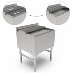 Thumbnail image #4 for John Boos UBIB-2124-X 24-Inch Stainless Steel Underbar Ice Bin/Cocktail Unit with Sliding Lid, 3-Inch Backsplash
