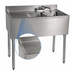 Thumbnail image #4 for BK Resources Slim-Line 2-Compartment Stainless Steel Underbar Sink with Left Drainboard, 36 Inch