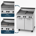 Thumbnail image #4 for Garland Master Series Floor Model Gas Charbroiler with Storage Base and Reversible Grates
