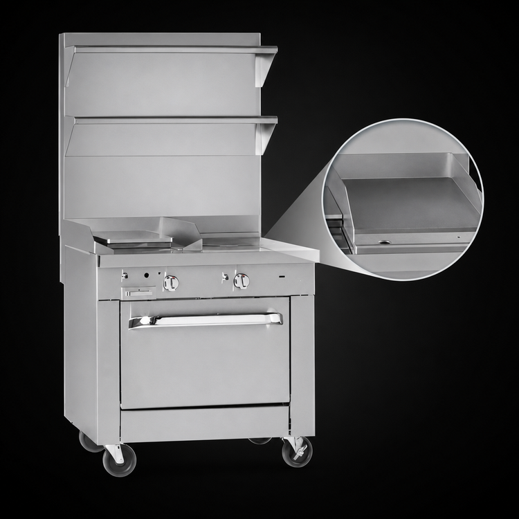 Product image #4 for Southbend Platinum 32-Inch Heavy Duty Gas Range with 16-Inch Hot Top, 16-Inch Griddle, and Convection Oven