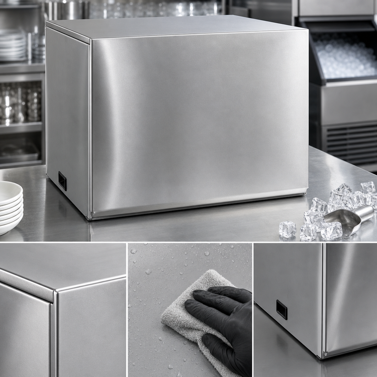 Product image #4 for Maxx Ice MIM1000 Modular Air-Cooled Full Dice Cube Ice Maker, 1000 lb./Day