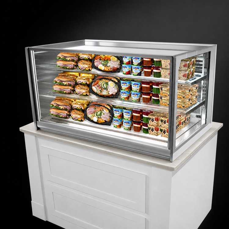 Product image #4 for Federal Industries Italian Glass Series Drop-In Refrigerated Counter Display Case, 36-Inch W x 30-Inch D