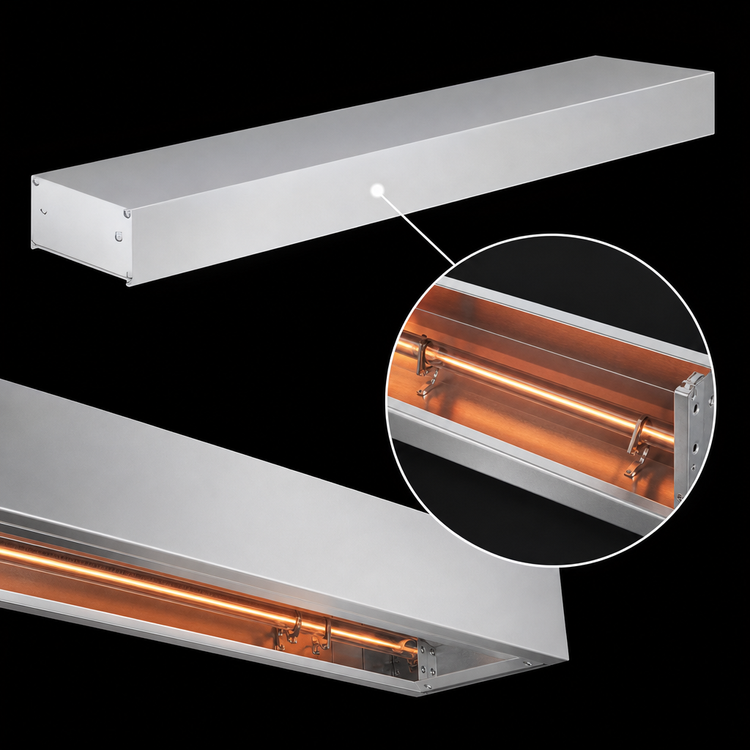 Product image #4 for Hatco Glo-Ray 36-Inch Infrared Strip Heater, Single, Unlighted, Aluminum, 575W, 120V