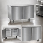 Thumbnail image #4 for Delfield 4560NP Two-Section Worktop/Undercounter Freezer with 2 Solid Doors, Self-Contained Refrigeration, Stainless Steel Exterior