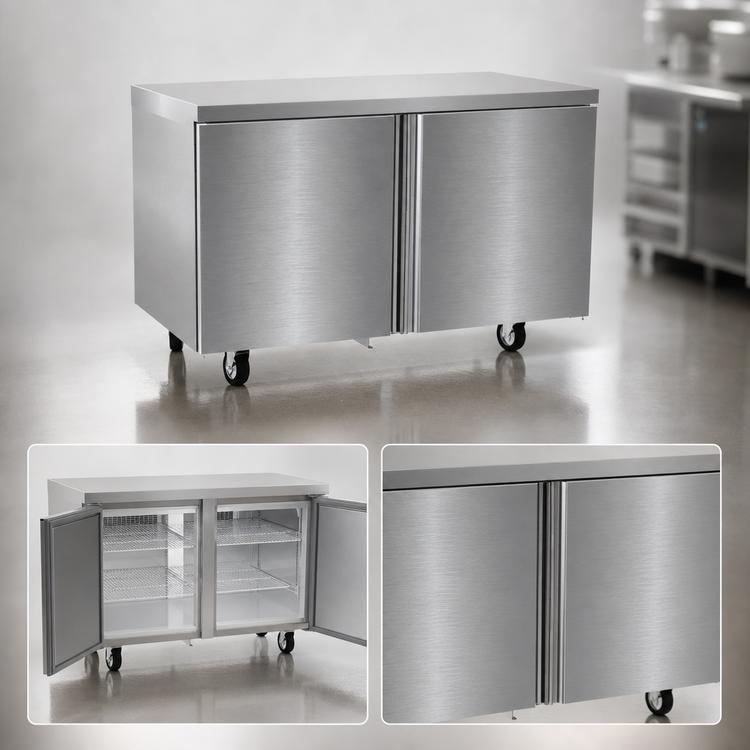 Product image #4 for Delfield 4560NP Two-Section Worktop/Undercounter Freezer with 2 Solid Doors