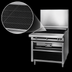 Thumbnail image #4 for Titan 48-Inch Heavy Duty Gas Chitwood Smoke Charbroiler Range with Cabinet Base