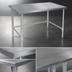Thumbnail image #4 for 84 Inch x 30 Inch Stainless Steel Top Work Table with Stallion Safety Edge and Galvanized Base