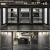 Thumbnail image #5 for Perlick PTR72 72-Inch Three-Section Remote Pass-Thru Back Bar Refrigerator with 6 Hinged Solid Doors, Black Exterior