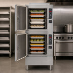 Thumbnail image #4 for Cleveland Range Quick Ship 24CGA10NEZTQS 24-Inch 2-Compartment Pressureless Natural Gas Convection Steamer, 10-Pan