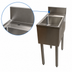 Thumbnail image #5 for BK Resources Underbar Stainless Steel Dump Sink with 1 Compartment and 10 Inches Wide x 14 Inches Front-to-Back x 6 Inches Deep Bowl