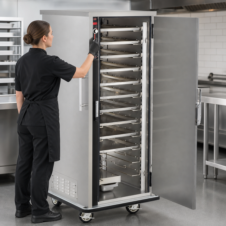 Product image #4 for Mobile Insulated Heated Holding Cabinet with Humi-Temp Heat System, 12-Pan Capacity, Stainless Steel