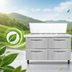 Thumbnail image #4 for Continental Refrigerator SW48N18M-D 48 Inch Mighty Top Two-Section Sandwich Unit Refrigerator with Drawers