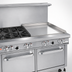 Thumbnail image #4 for Southbend Ultimate 48-Inch Gas Restaurant Range with 4 Open Burners, 24-Inch Thermostatic Griddle, Convection Oven and Cabinet Base