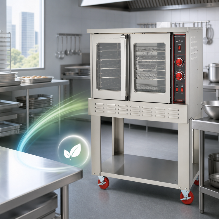 Product image #5 for American Range Majestic M-HE Single-Deck Bakery Depth Gas Convection Oven with 50/50 Glass Doors