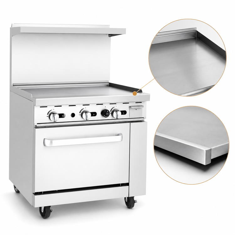 Product image #4 for CookRite 36-Inch Natural Gas Griddle Top Range with Standard Oven