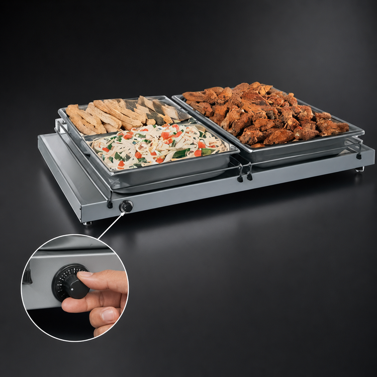 Product image #4 for Hatco Glo-Ray 66-Inch Freestanding Heated Shelf, 19.5-Inch Deep, Stainless Steel Top