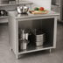 Thumbnail image #4 for Advance Tabco Special Value Economy Open Base Work Table, 48 x 30 Inch, Flat Top, 16 Gauge 304 Stainless Steel