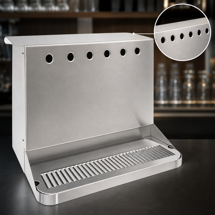 Product image #4 for Micro Matic 6-Faucet Underbar Glycol-Cooled Draft Beer Dispenser Shell with Drip Tray