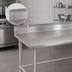 Thumbnail image #4 for John Boos Stallion 108-Inch x 36-Inch Stainless Steel Open-Base Work Table with 5-Inch Backsplash and Safety Edge