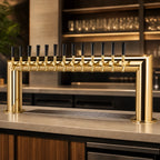 Thumbnail image #4 for Micro Matic USA PT4A-14PVDKR Pass-Thru Glycol-Cooled Countertop Draft Beer Tower, 14 Faucets, 2 Columns, PVD Brass Finish