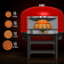 Thumbnail image #4 for Neapolitan 65-Inch Round Wood-Fired Pizza Oven with Brick Deck, Forced-Air Gas Burner and Stand