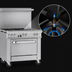 Thumbnail image #4 for Southbend Ultimate 24-Inch Gas Restaurant Range with 4 Open Burners, Cabinet Base, and Hi-Shelf