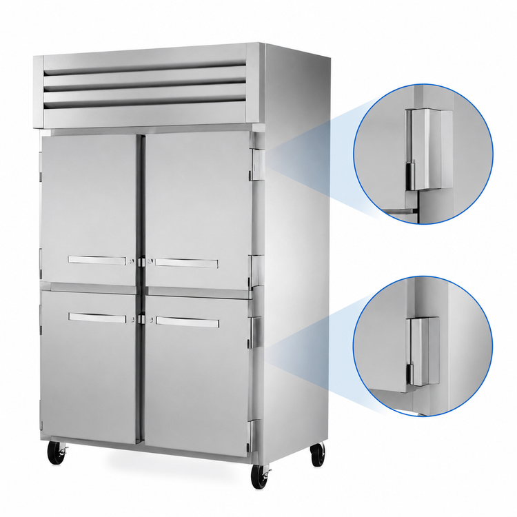 Product image #4 for True SPEC SERIES Two-Section Reach-In Refrigerator with 4 Locking Half Doors