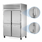 Thumbnail image #4 for True Mfg. - General Foodservice SPEC SERIES STA2R-4HS-HC Two-Section Reach-In Refrigerator with 4 Locking Half Doors, Stainless Steel Exterior