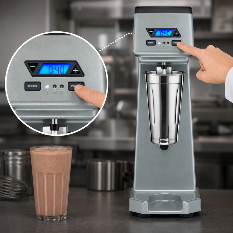 Product image #4 for Waring Commercial Heavy-Duty Countertop Single-Spindle Drink Mixer, 3-Speed, 120V