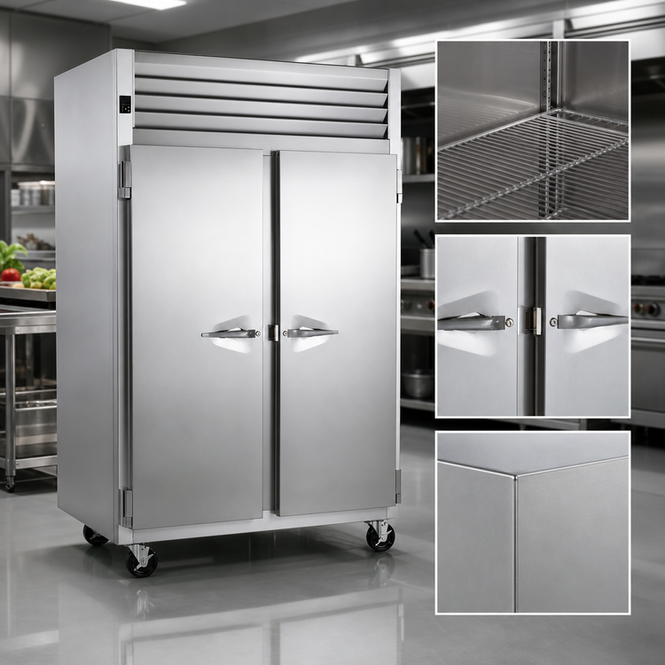 Product image #4 for Traulsen Spec-Line Remote Two-Section Reach-In Freezer, 58-Inch Wide, Full-Height Solid Doors