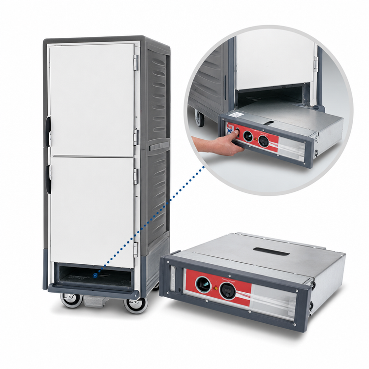 Product image #4 for Metro C5 3 Series Full-Height Mobile Heated Holding and Proofing Cabinet with Gray Insulation Armour and Dutch Insulated Aluminum Doors, Low Watt