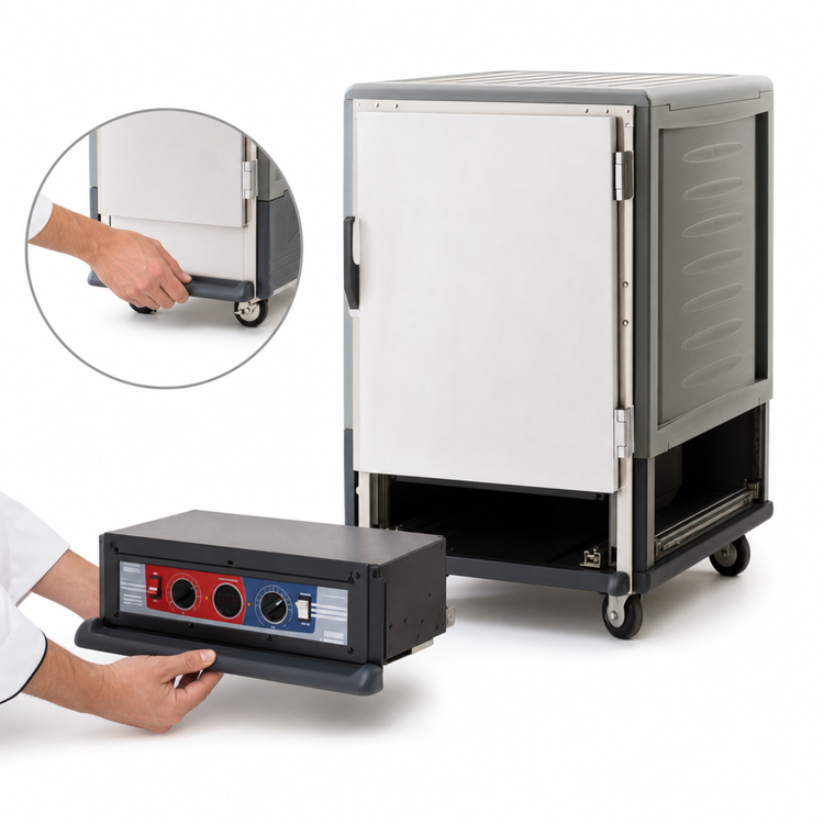 Product image #4 for Metro C5 3 Series Half-Height Heated Holding & Proofing Cabinet, Low Watt, Gray, Solid Door