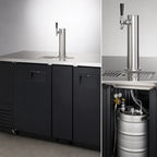 Thumbnail image #4 for Everest Refrigeration EBD3-BB Two-Section Back Bar & Direct Draw Keg Refrigerator, 68-Inch, 24 Cu. Ft., Single Faucet
