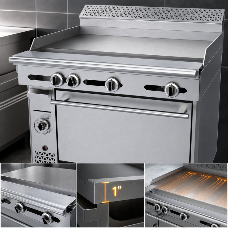 Product image #4 for Garland Cuisine 36-Inch Heavy-Duty Gas Griddle Top Range with Thermostatic Controls and Standard Oven