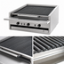 Thumbnail image #4 for MagiKitch'n APM-SMB-624 Low Profile Countertop Ceramic Coal Gas Charbroiler, 24 Inch Wide