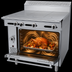 Thumbnail image #4 for Garland Cuisine C36-8C 36-Inch Heavy-Duty Gas Range with Three 12-Inch Hot Tops and Convection Oven