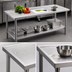 Thumbnail image #4 for Eagle Spec-Master Marine Series 14-Gauge Stainless Steel Work Table with Adjustable Undershelf, 144 x 30 Inches