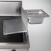 Thumbnail image #4 for BK Resources GrillCook Pro Universal Stainless Steel Upright Prep Shelf Stand with 12-Inch Shelf and 1/6 Pan Holder