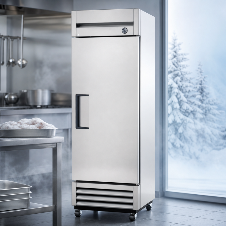 Product image #4 for True One-Section Reach-In Freezer with Solid Swing Door, -10°F, Stainless Steel Front